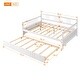 preview thumbnail 7 of 31, Multifunctional Design Wood Daybed Bed with Backrest and Twin Size Trundle, Full Size