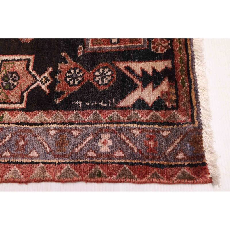 ECARPETGALLERY Hand-knotted Andelz Black Wool Rug - 3'7 x 10'1