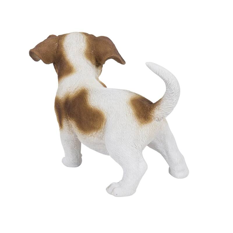 8.75" playing jack russell puppy outdoor garden statue