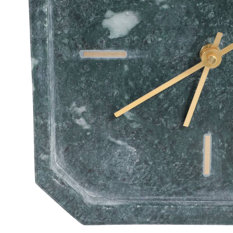 Modern Glam Marble & Stone Clock for Home Decor