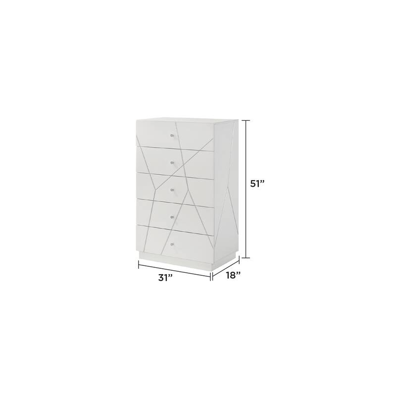 Manhattan King / Queen 4PC / 5PC Bedroom Set White