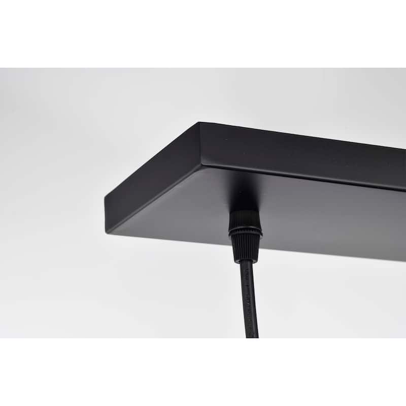 Horatia 24 Inch Clean Modern Industrial Style Matte Black and Satin Gold Finish Ceiling Lighted Chandelier 3-Light
