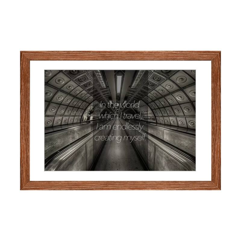 iCanvas "World Travels" by 5by5collective - Walnut - 16x24x1