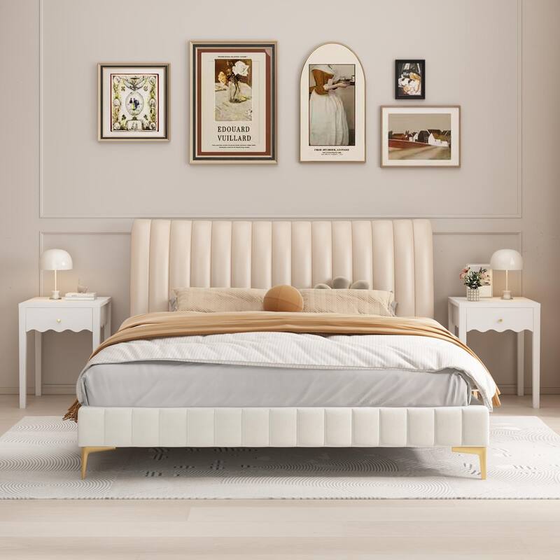 White Nightstand with Drawer, Modern Bedside Table with Wavy Apron Design, Compact End Table, Small Side Table with Storage