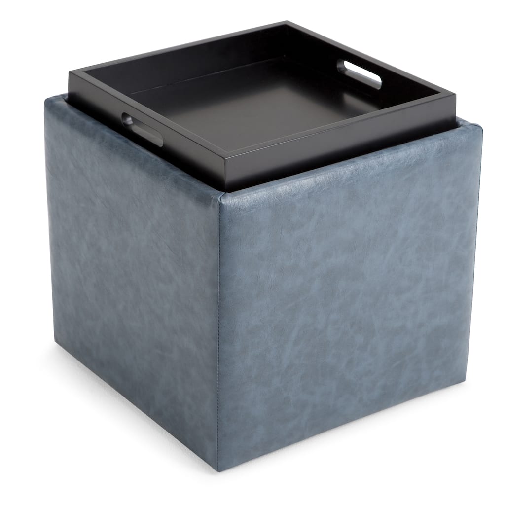 Cube Storage Ottoman with Tray