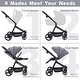 preview thumbnail 16 of 26, Foldable Baby Stroller,High Landscape Stroller for Toddlers, Convertible Infant Pram - N/A