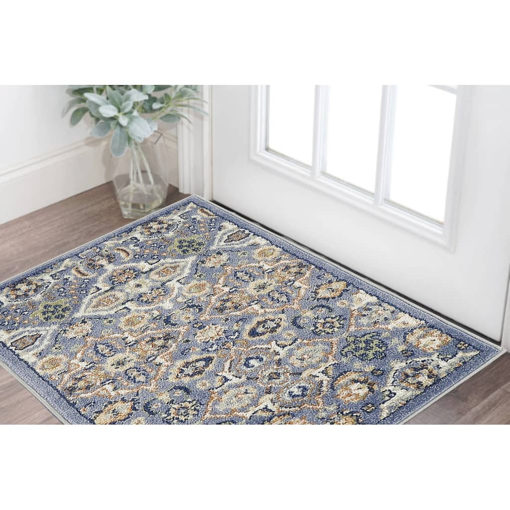 HomeRoots Floral Bohemian Rectangle Area Rug - 60.00 in. x 36.00 in. x 0.25 in.