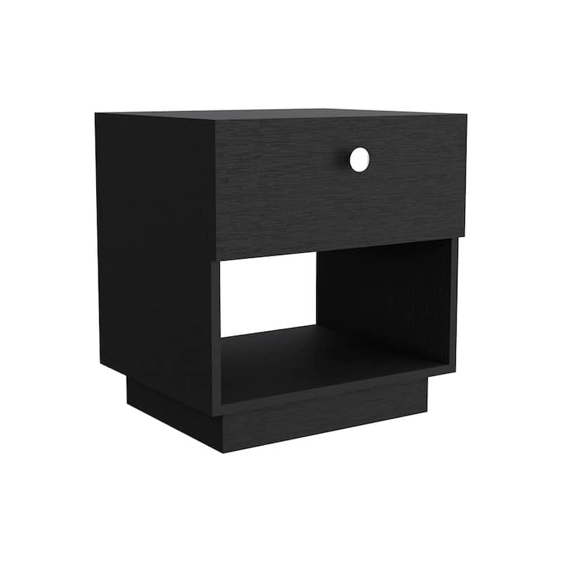 Nightstand Open Lower Shelf,with 1 Drawers Storage Cabinet for Bedroom, Living Room