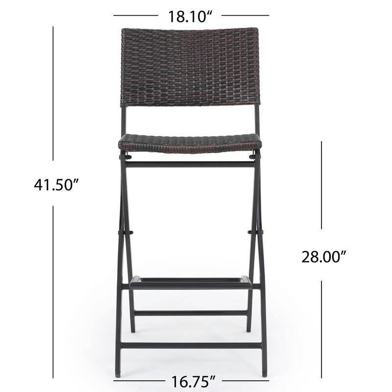 Margarita Outdoor Wicker Barstool (Set of 2) by Christopher Knight Home