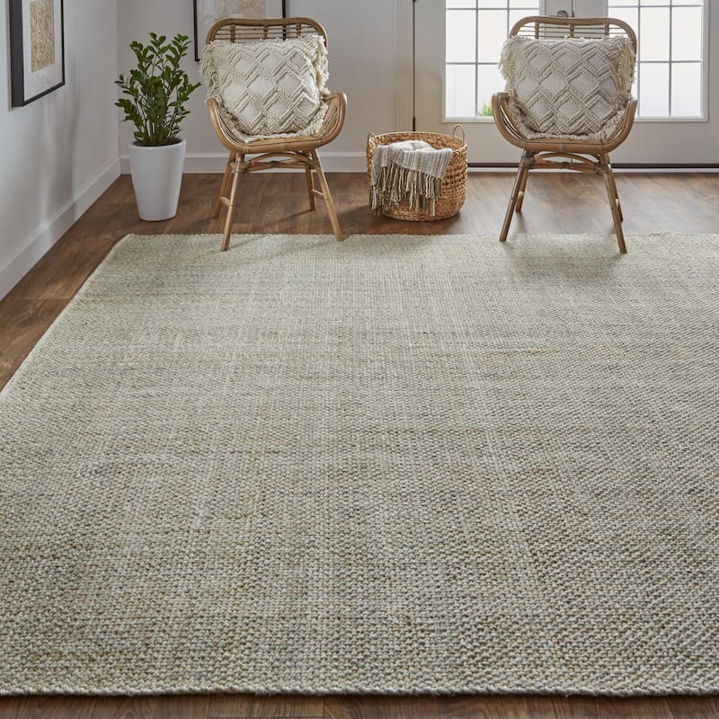 Siona Space Dyed In/Outdoor Flatweave, Dusty Blue, Area Rug