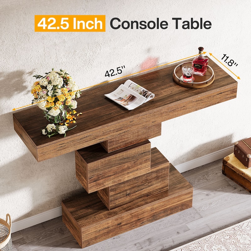 42.5-Inch Narrow Wood Console Table for Entryway Hallway