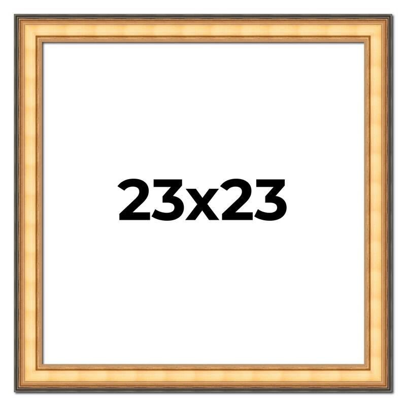 23x23 Frame Gold Plein Aire Solid Wood Picture Frame Width 2 Inches |