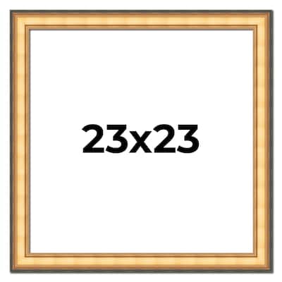 23x23 Frame Gold Plein Aire Solid Wood Picture Frame Width 2 Inches |