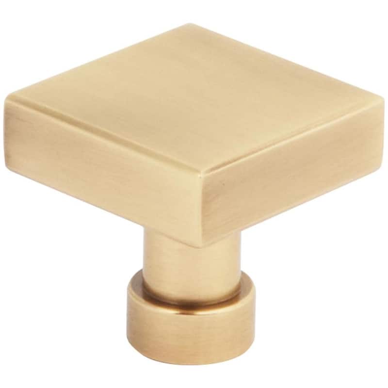 Schaub and Company 211115 NOHO 1-1/4" Flat Modern Square Solid Metal - Vintage Brass
