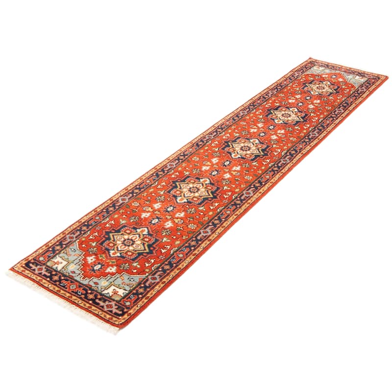 ECARPETGALLERY Hand-knotted Serapi Heritage Red Wool Rug - 2'7 x 11'11