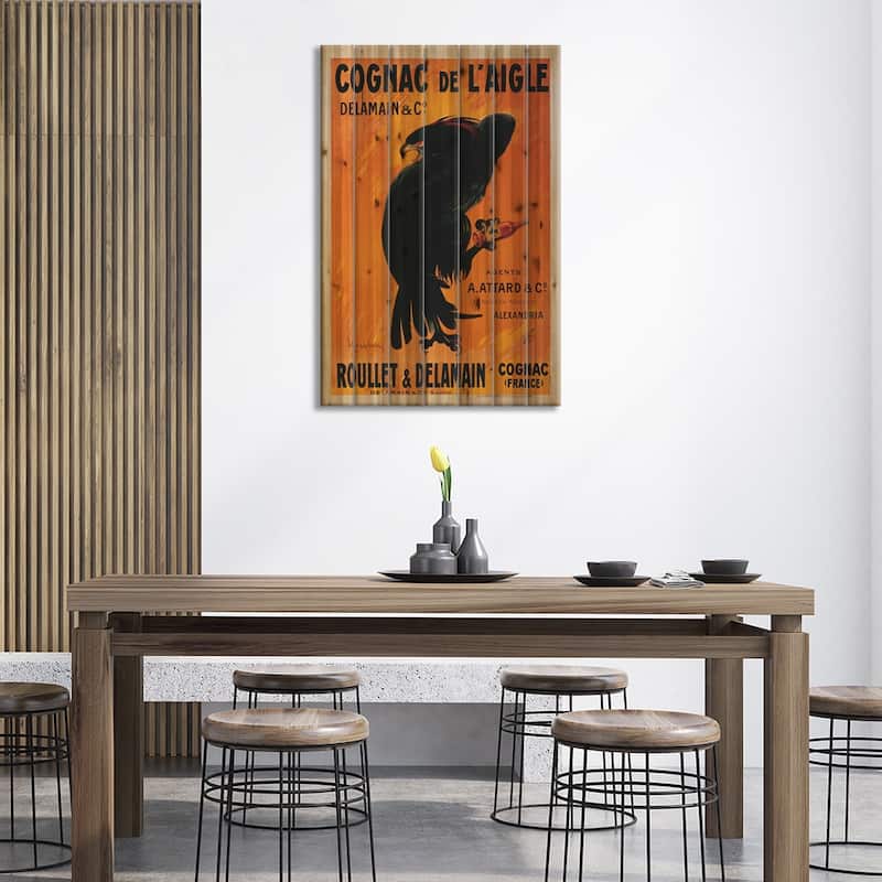 Cognac de l'Aigle Print On Wood by Leonetto Cappiello - Multi-Color