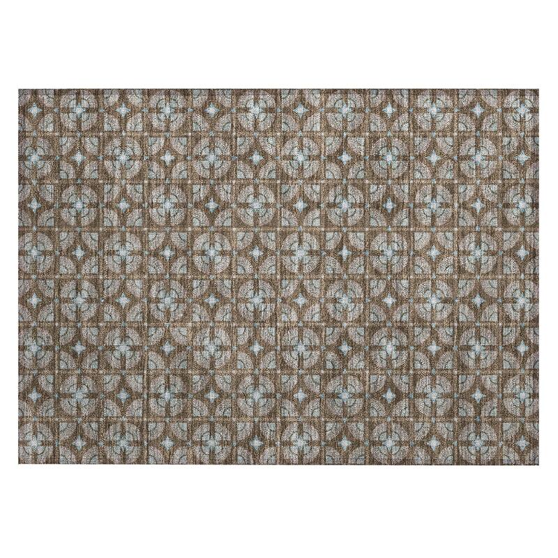 Machine Washable Indoor/ Outdoor Modern Roeland Chantille Rug