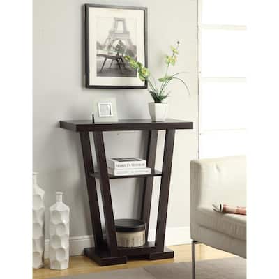 Convenience Concepts Newport V Console with Shelves