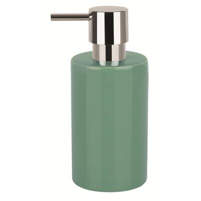 Countertop Soap And Lotion Dispenser Spirella Tube Green Stoneware