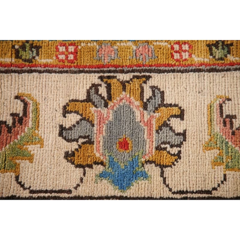 Gray Kazak Oriental Area Rug Hand-Knotted Wool Carpet - 4'1"x 6'4"