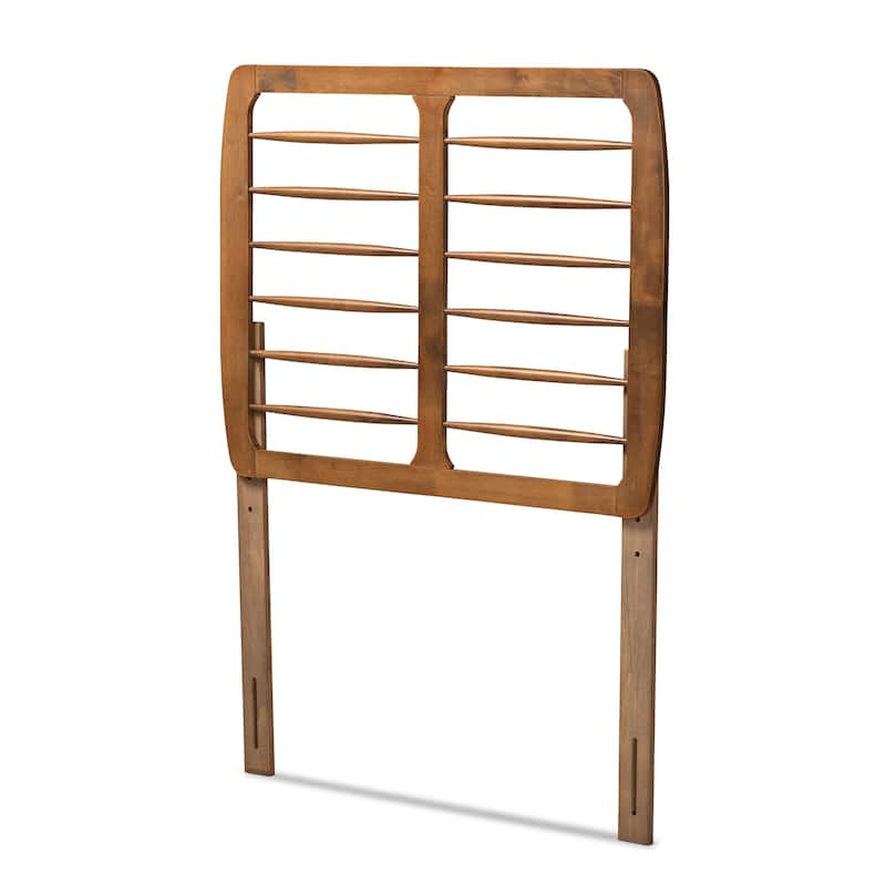 Carolyn Mid-Century Ash Walnut Finished Wood Headboard - Twin