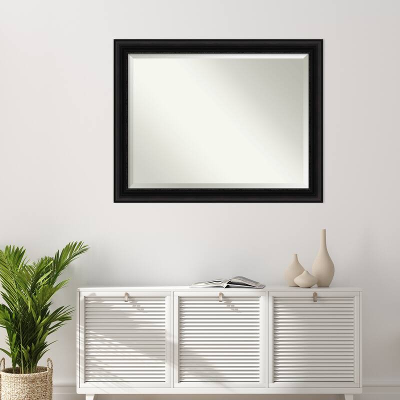 Beveled Wall Mirror - Parlor Black Frame