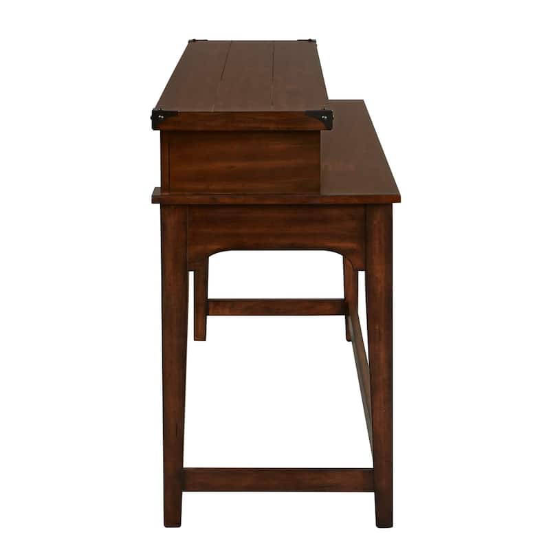 Aspen Skies Russet Brown 4 Piece Console Set (1-Console 3-Stools)