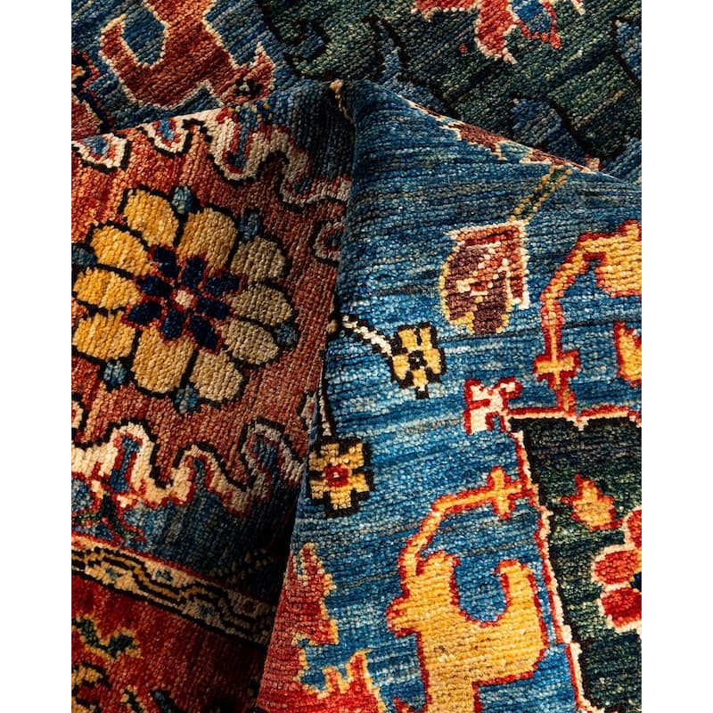 Serapi One-of-a-Kind Hand-Knotted Area Rug - Light Blue, 5' 11" x 9' 3" - 5' 11" x 9' 3"