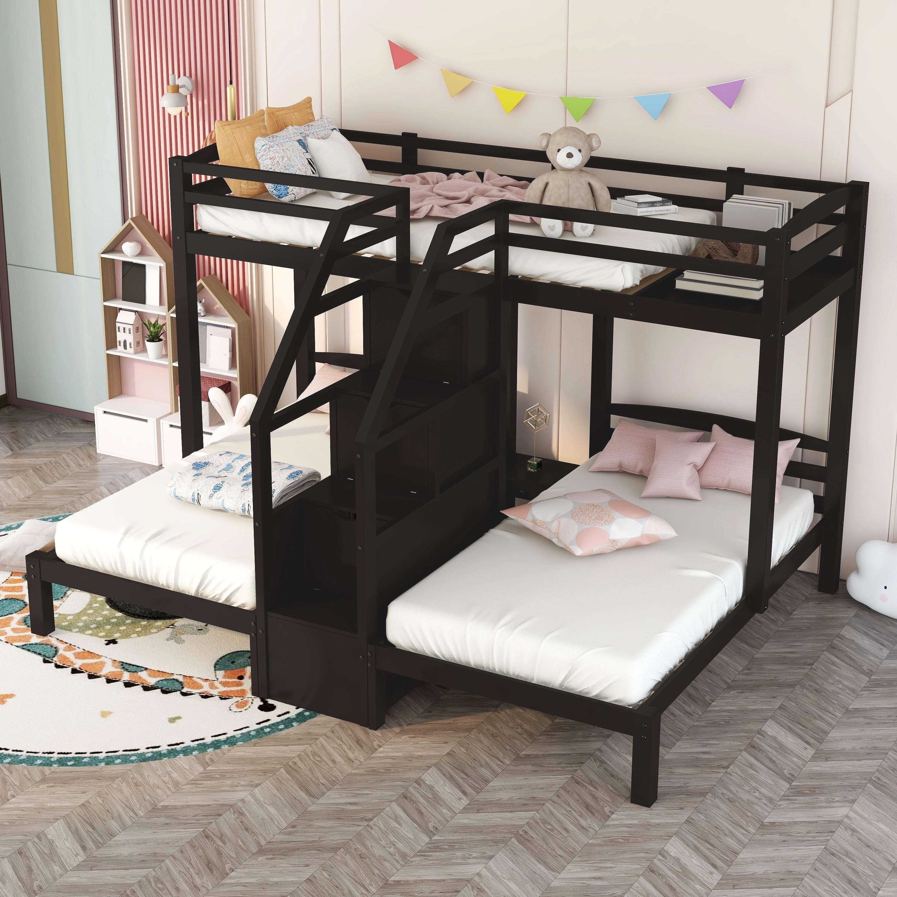 Three bunk bed shop set