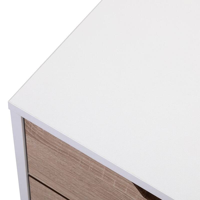 Set of 2 Modern Nightstand with 2 Drawers