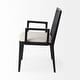 preview thumbnail 15 of 21, Clara Cream Fabric Seat with Cane Back and Light Brown Solid Wood Frame Dining Chair