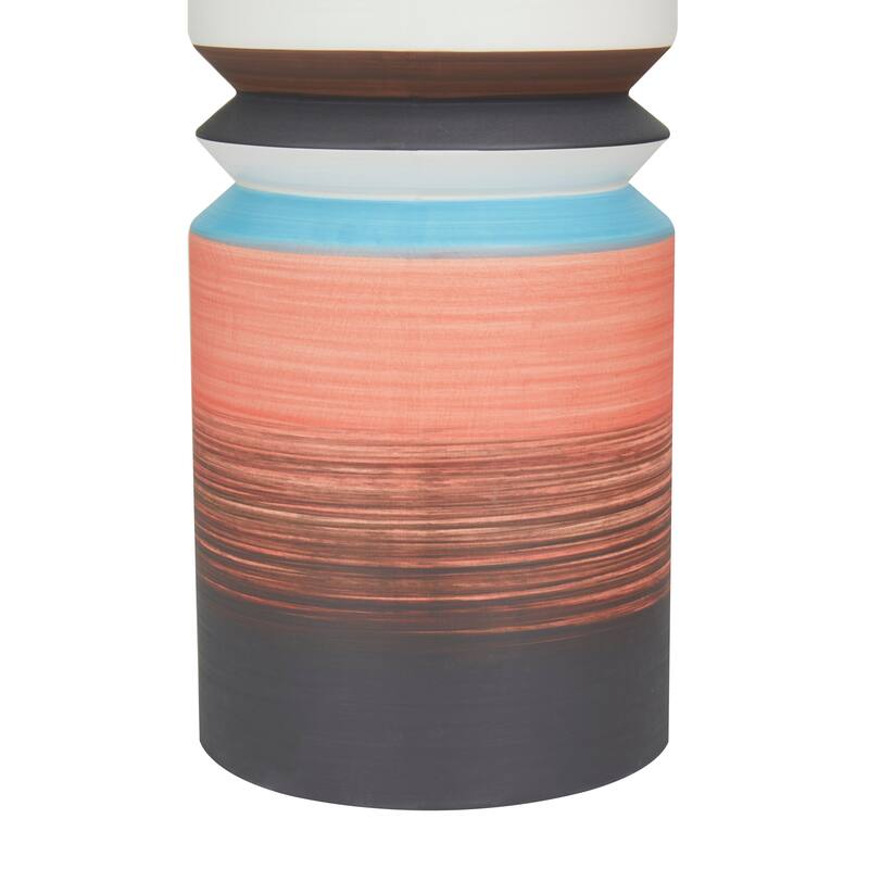 Multi Colored Ceramic Decorative Vase (Set of 2)