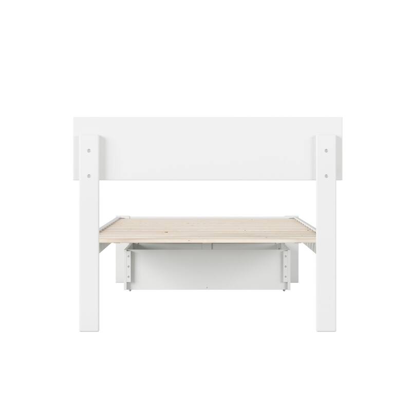 AFI Boston Platform Bed with Foot Drawer