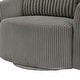 preview thumbnail 48 of 46, Sligo Oversized Wale Corduroy Swivel Accent Chair with Furry Channel Pillow and Ottoman by iNSPIRE Q Bold