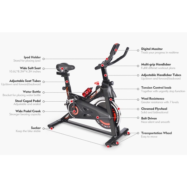 Exercise bike hot sale with monitor