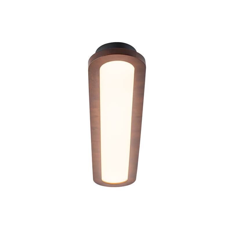 47.2" W 1-Light Modern Oval Walnut Wood Dimmable LED Flush Mount Ceiling Light for Living Room, Bedroom