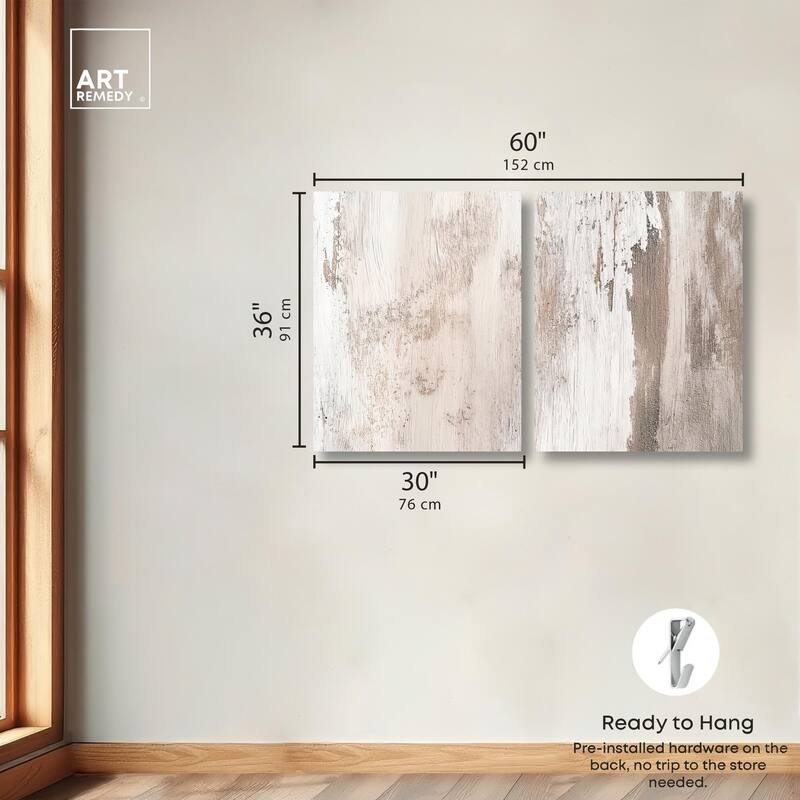 Striated Texture III Canvas Set of 2 by Art Remedy, Gallery Wrapped