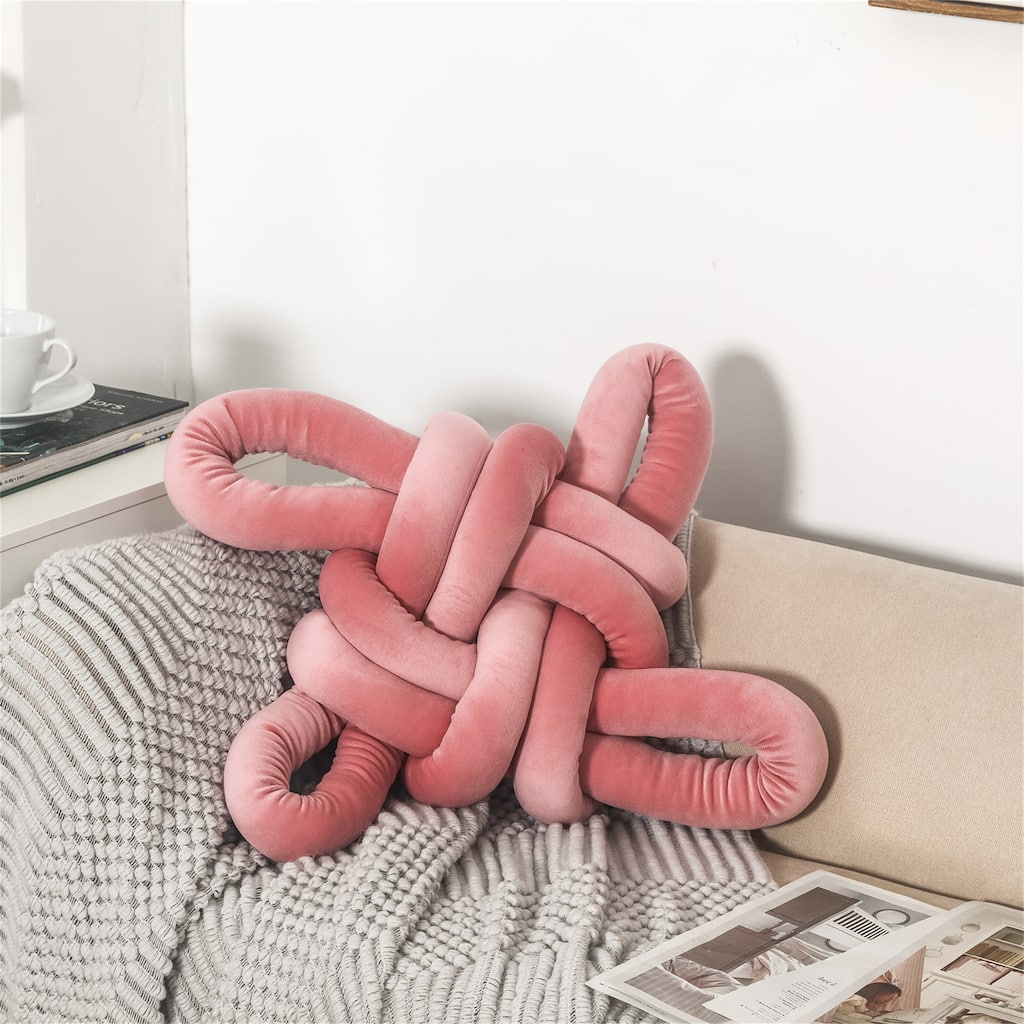 Adeco 19.3" Knot Pillow Cushion