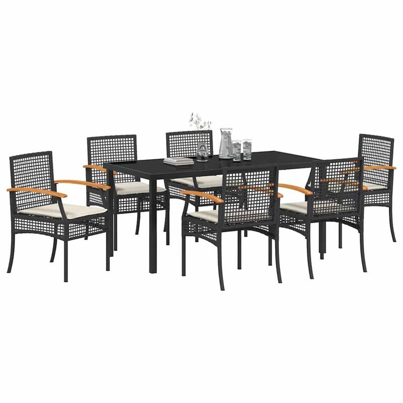 vidaXL Garden Dining Set poly rattan