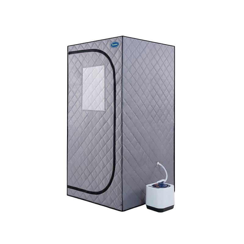 Portable Grey Mini Plus Style Steam Sauna tent-Personal Home Spa - Cement Grey