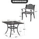 preview thumbnail 5 of 11, Nuu Garden 5-Piece Cast Aluminum Patio Dining Set with Umbrella Hole and Wide Seat