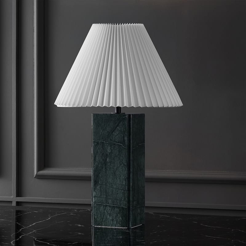 SAFAVIEH Couture Mackenzie Square Marble Table Lamp - 16"W x 16"D x 25"H