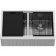 preview thumbnail 16 of 35, VIGO Double Bowl Slotted Stainless Steel Kitchen Sink with Accessories