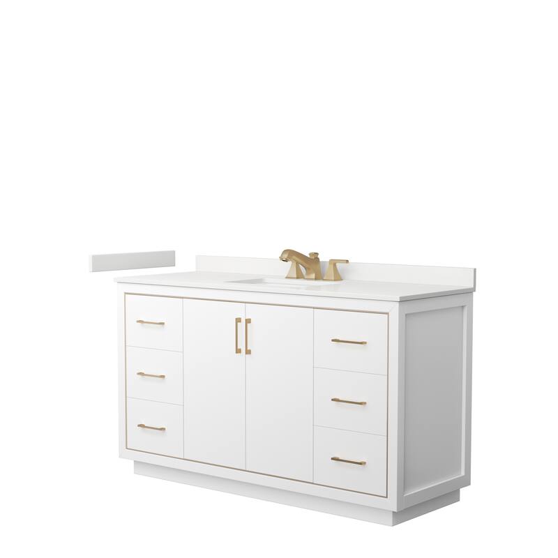 Icon 60-inch Single Vanity, Quartz Top