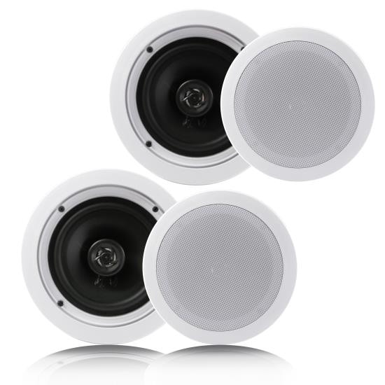 6 5 In Wall In Ceiling Speakers 2 Way Flush Mount Home Speaker Pair 200 Watt
