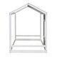 preview thumbnail 7 of 6, Twin Size House Platform with Roof and Window, White+Antique Grey