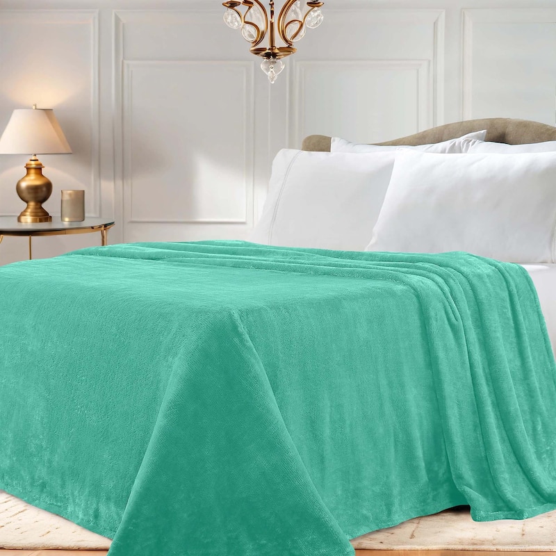 Superior Classic Solid Fleece Blanket Plush Medium Weight