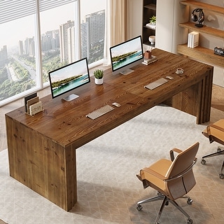 78.74 Inch Long Wood Computer Desk for Home Office - Bed Bath & Beyond ...