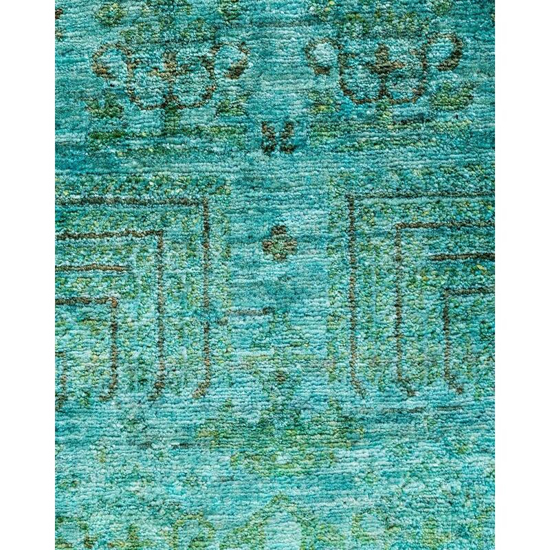 Contemporary Overdyed Wool Hand Knotted Area Rug - 3' 3" x 5' 0"