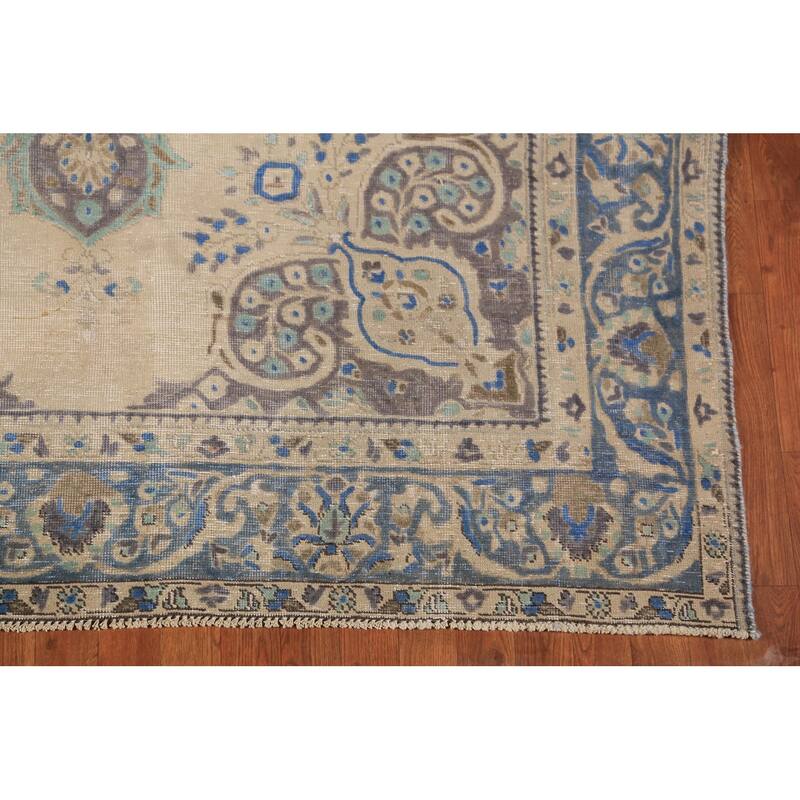 Medallion Tabriz Persian Area Rug Oriental Handmade Floral Wool Carpet - 6'4"x 8'10"
